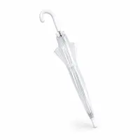 Korean style Transparent Clear Umbrella White Hook Handle