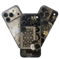 Luxury Carpet Design Phone Cases with Floral & Butterfly Motifs