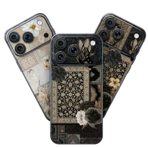 Luxury Carpet Design Phone Cases with Floral & Butterfly Motifs
